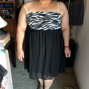 torrid strapless zebra dress!